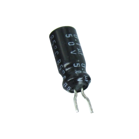 100nf_50v_elko_26-715-00820 Elko 100nF 0,1uF 50V stehend radial RM2,5 H11x5mm