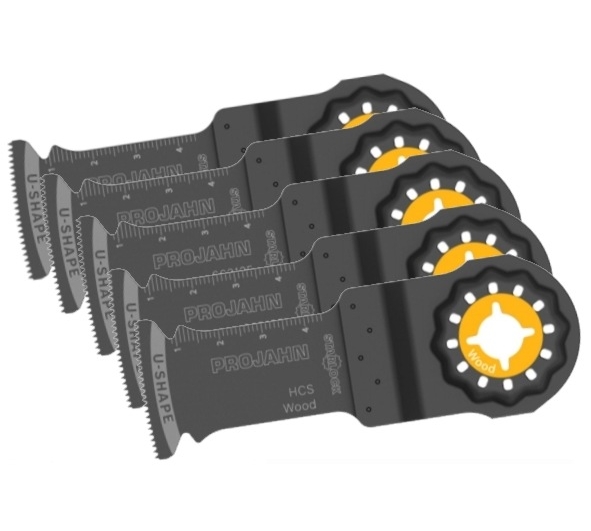 Tauchsaegeblatt-oszillierenden-Multitool-Starlock-OIS-97-905-10150-B7 Sägeblatt Tauchsägeblatt HCS für Holz Kunststoff 5er Pack