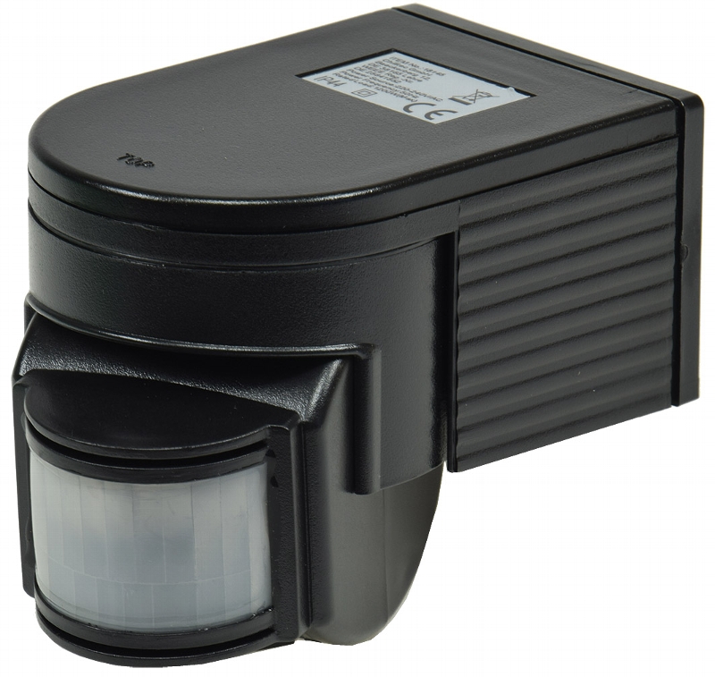 Bewegungsmelder-Schwarz-91-485-00260-Bild140z4atbqJ4179D Bewegungsmelder Aufputz Decke Wand 230V 180grad RW bis 12m bis 1000W