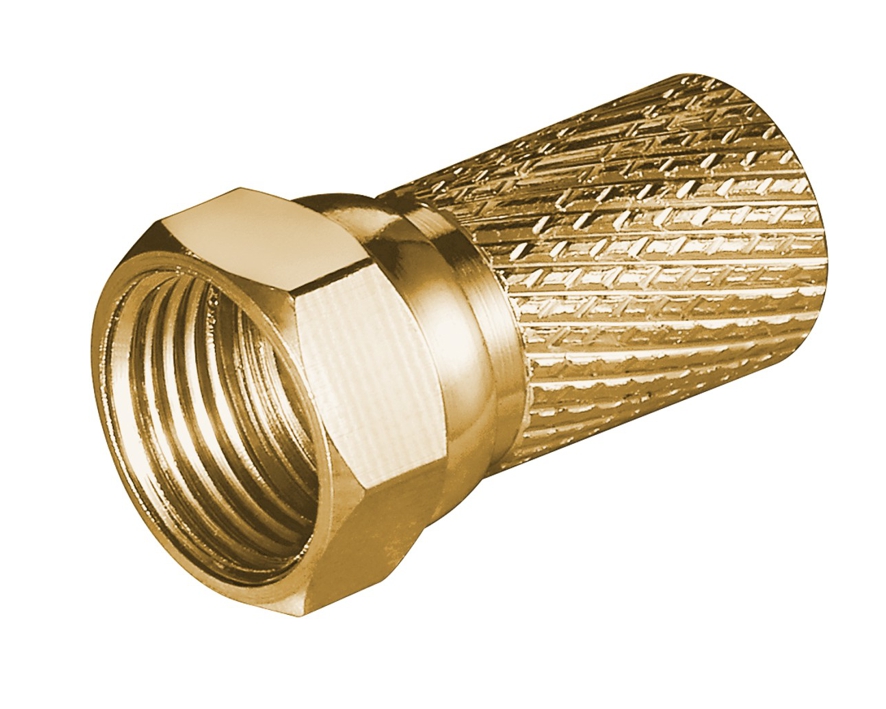 F-Stecker vergoldet für 7mm Koaxkabel