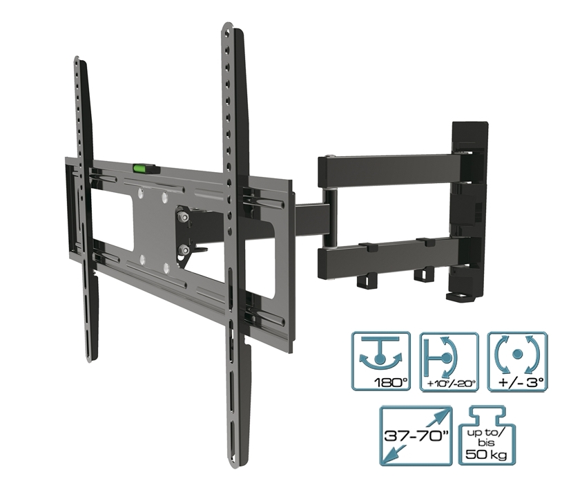 TV-Wandhalter_30-70zoll_85-770-00152_B1 TV Halter Gelenk Wandhalter für Fernseher 94-178cm 37-70zoll 50Kg T47cm VESA