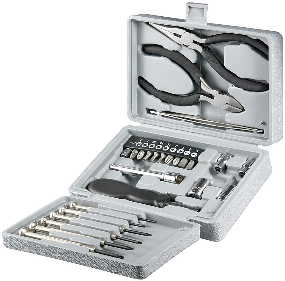 Werkzeugset-97-905-01575-BIG Werkzeug Set Toolbox 25-teilig Zange Schraubendreher Pinzette