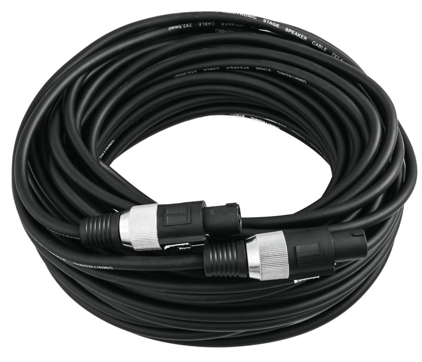 42-685-00266_5m_PA-SpeakerkabeleFJ241C64Mswe 5m Lautsprecherkabel 2x2,5qmm mit PA-Stecker Schwarz