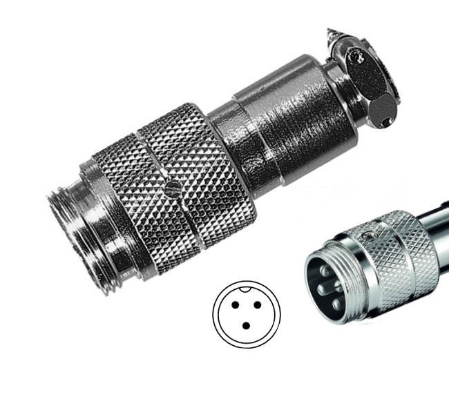 39-857-00200_3pol_Tuchel_Stecker_2020 Tuchel 3pol Stecker Metallstecker mit Stiften Male