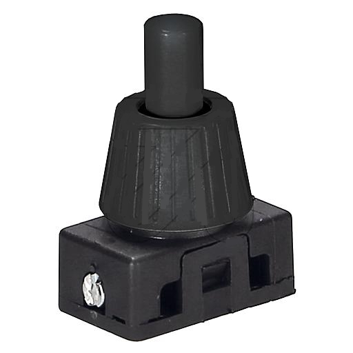 95-833-00070_Druckschalter_Schwarz Schalter Druckschalter zu Schnurschalter und Nachttischlampen Kopf Schwarz