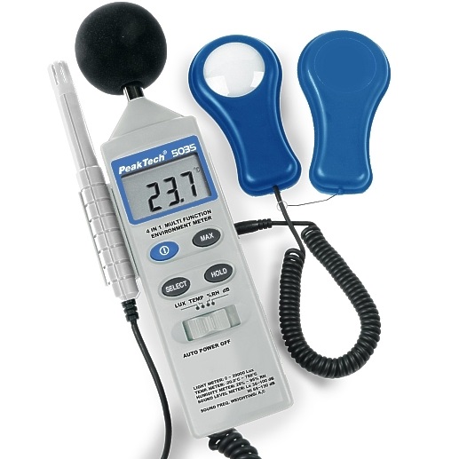 90-798-01290-P5035-2013-AAA-B2020 Messgerät 4in1 P5035 Lux Schallpegel Temperatur Feuchte