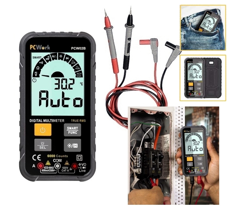 90-798-03150_Poket_Multimeter_Bild01B_Neu Pocket Messgerät Universalmessgerät PCW True RMS Digitales Multimeter