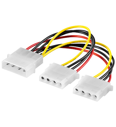 53-680-00250_PC-Netzteiladapter_B2012 PC Netzteil Adapter 2x 5,25 Y-Adapter für 2 HDD PC intern