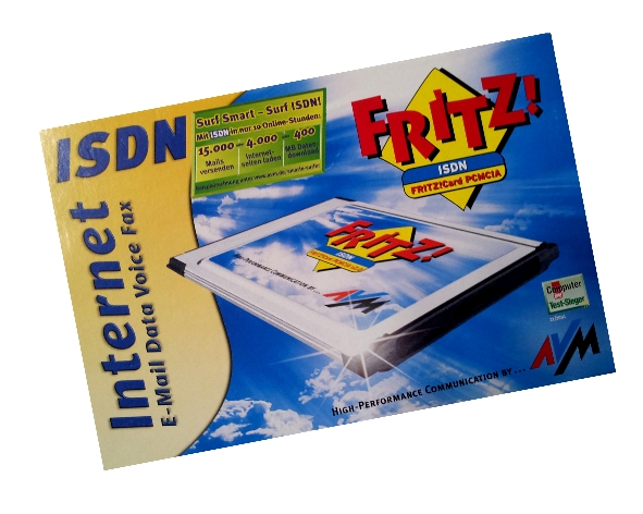 PCMCIA-Fritz-Card-65-750-06600-2016 PCMCIA FRITZ!Card 2.0 ISDN Karte Modem NEU in OVP