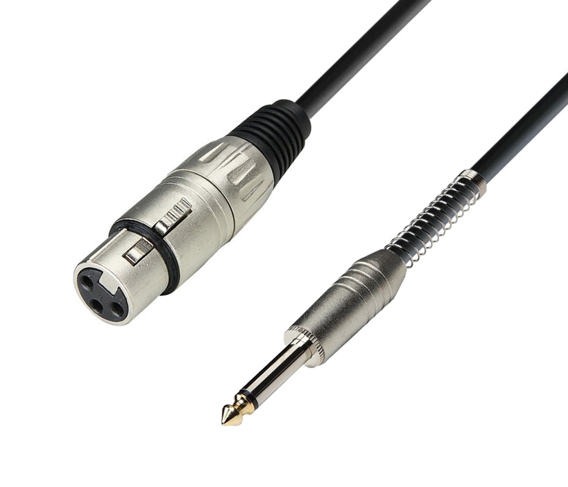 10m XLR Klinke Kabel 6,3mm Klinke auf XLR Kupplung geschirmt NF