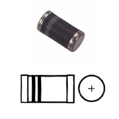 SMD-Diode-Melf-1N-serie-Bild45 SMD Diode 1N4007P Melf Gurt 1000V 1A