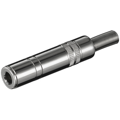 f4cef540a3f491148266b805412cc686 6,3mm Klinkenkupplung Stereo Metall mit Knickschutz