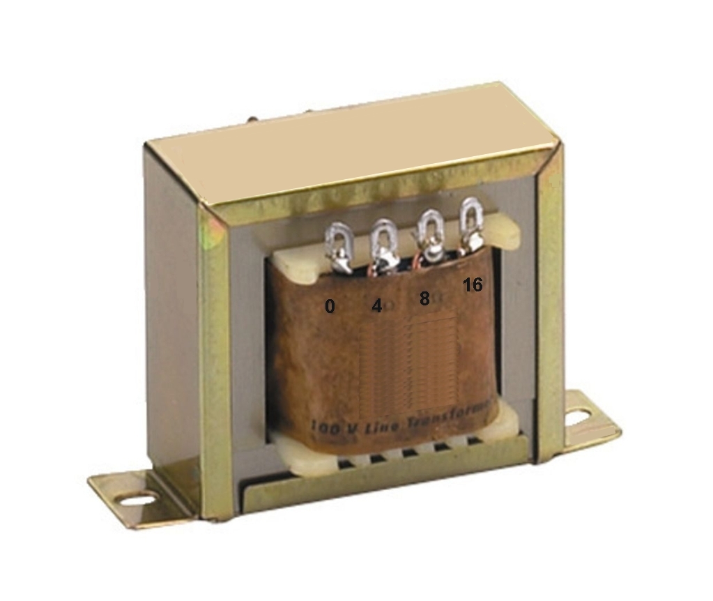 43-890-00123_51W_100V_Ela_Trafo 50W ELA Trafo 100V Übertrager offene Bauweise