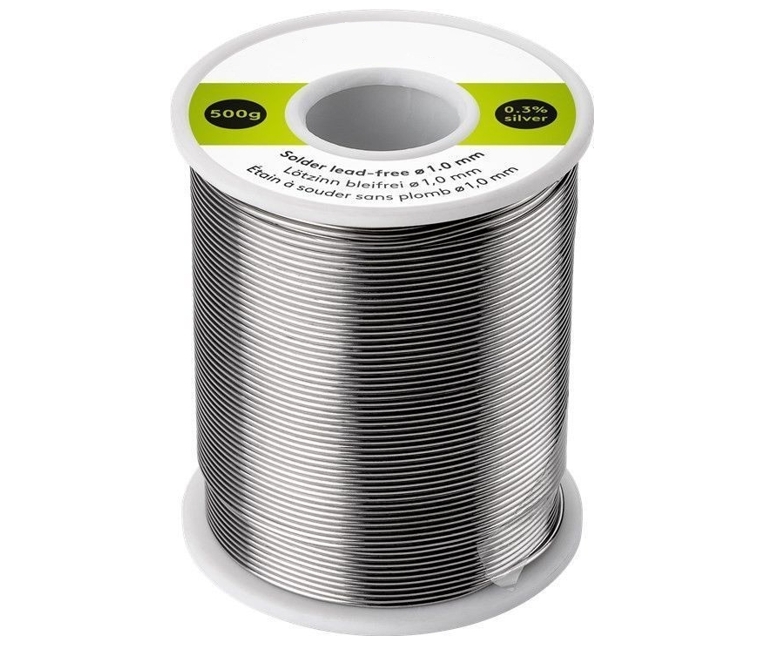 1mm_Loetzinn_500gr_44-793-00440 1mm Bleifreies Lötzinn 500gr Spule Sn99Ag0.3Cu0.7