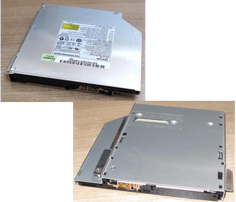 DVD_Brenner_SDW-086_INTERN_62-624-02040 CD-DVD-Brenner SLIM Sony SDW-086 Quanta Storage für Notebook gebraucht