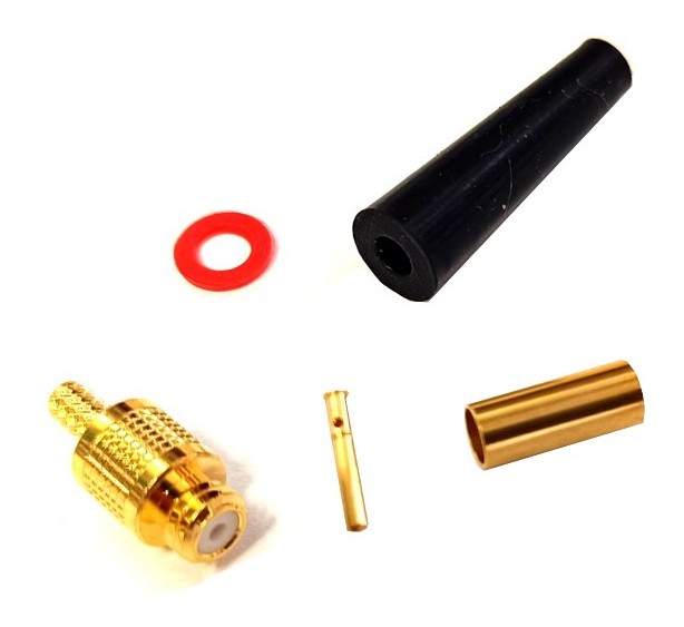 39-874-01240_Microdot_Kabelkupplung_Microcom_1 Microdot Kupplung gerade vergoldet 50-R Rändelschraube