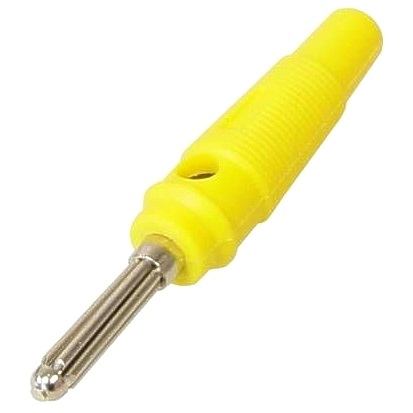 39-850-00024-sb8-2012-B2020 4mm Bananenstecker Gelb gummiert Federkontakte