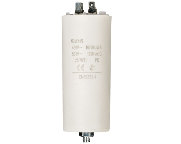 60uF-450V-Motorkondensator-29-719-00950-N 60uF Motorkondensator MKP 60uF 450V 50x120mm M8
