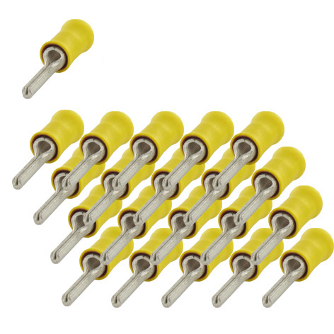 45-821-00820_2015_01 Stiftschuhe Gelb für Kabel 2,5-6qmm   100-Stck-Pack