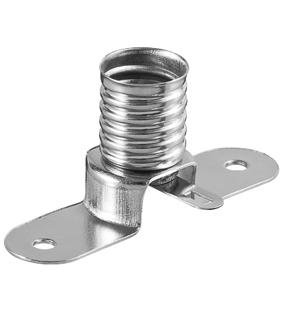 E10_Fassung_Stegfassung_32-749-00012 Fassung E10 mit U-Steg mit Lötfahne