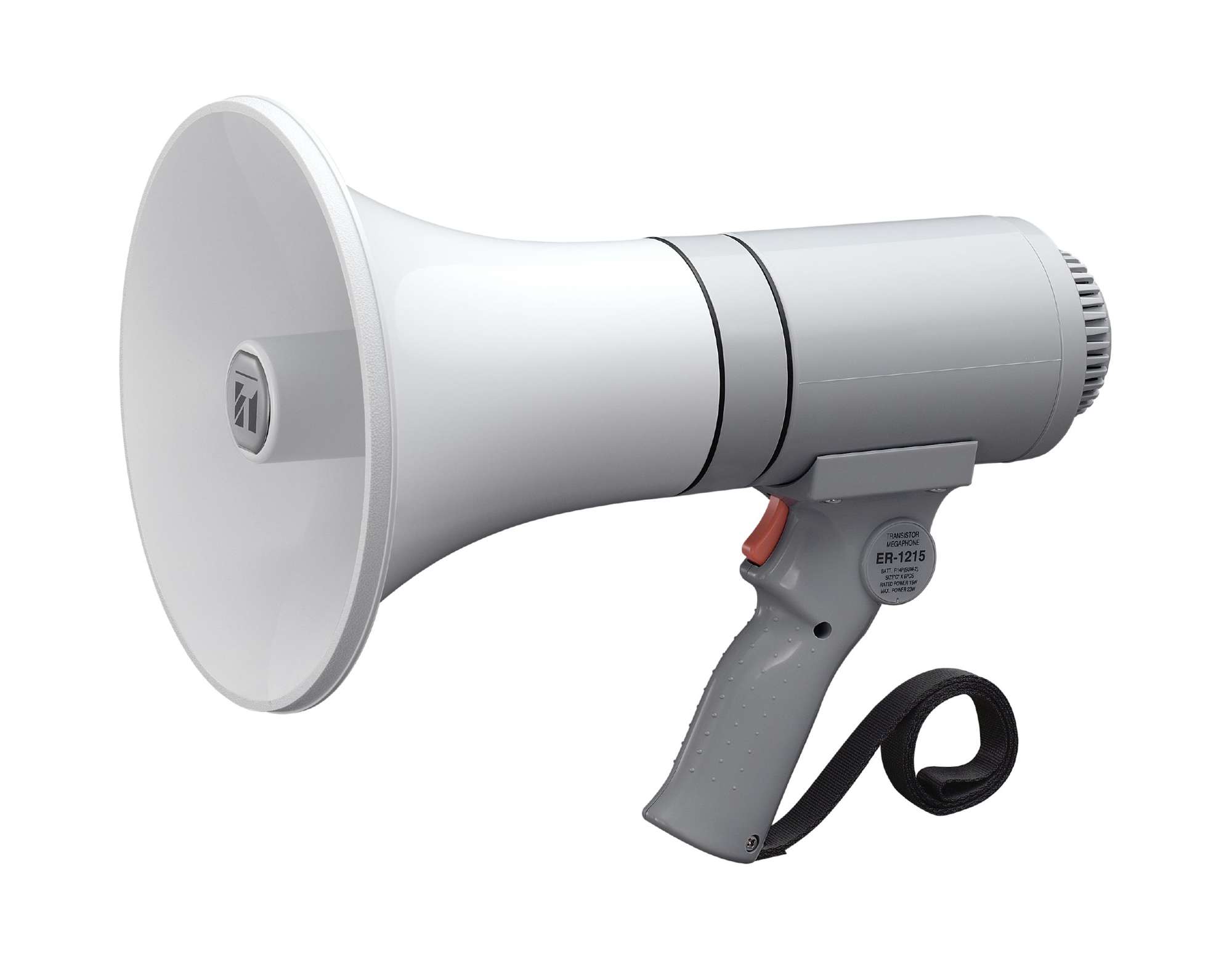 ER1215_Megafon_TOP_83-797-00340 Megafon ER1215 23W IPX5 Outdoor Indoor extra stabile Ausführung in Weiss-Grau