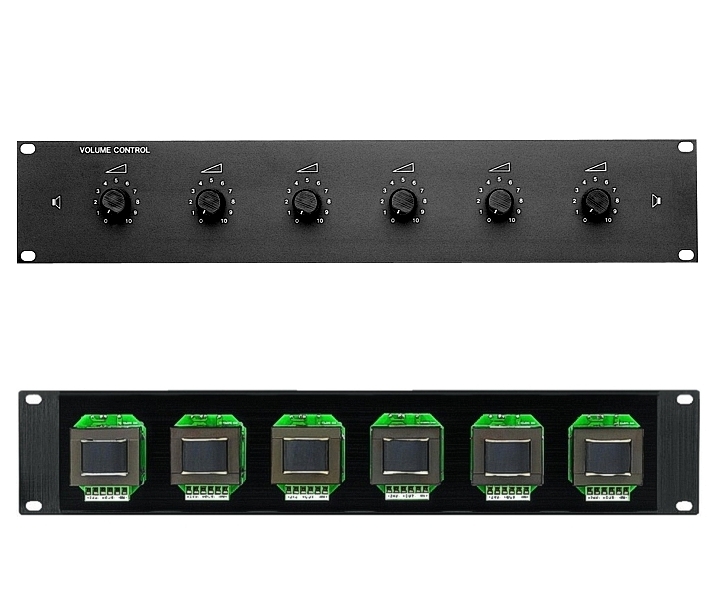19zoll_6fach_100V_Regler_43-891-00272_NLLpN1lTXlh0iC ELA Lautstärkeregler 6-fach 100V Regler 6x30/60Watt 19zoll 2HE Blende