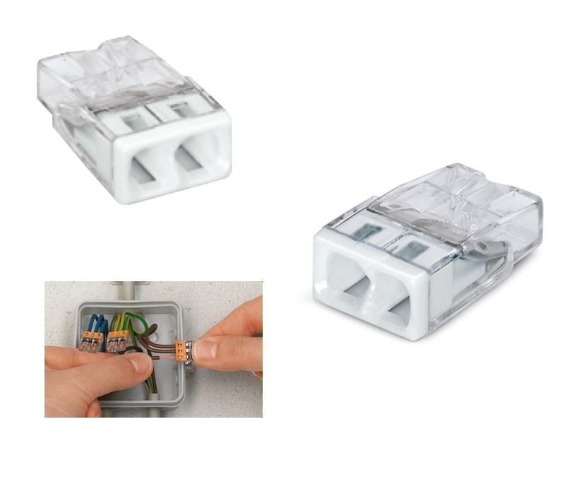 WAGO Klemme 2-Leiter Steckklemme 100er-Pack