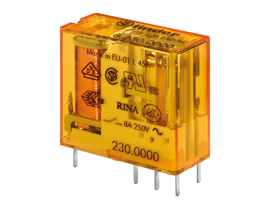 230V Relais AC Spule 2xUM DPDT 2xWechsler Kontakte je 8A 250V 4052 Silberkontakte