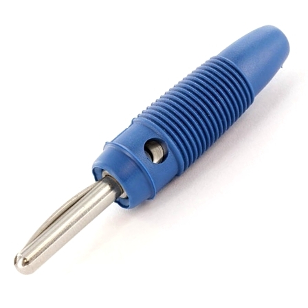 39-850-00006-2012-BB 4mm Bananenstecker --Blau-- mit 1x Längsfeder