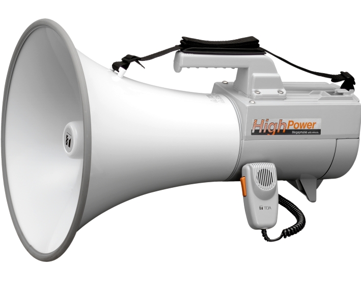 ER2230W-Toa-83-797-00120-B0 Megafon ER2230W 45W Hochleistungmegafon 12V Alu Schultermegafon mit Sirene bis 1300m RW