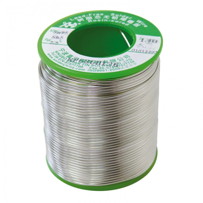 loetzinn_bleifrei_1mm_44-793-00340 1mm Bleifreies Lötzinn 500g Spule 1mm SN95SB5