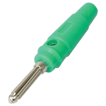 39-850-00025-sb8-2012-B2020 4mm Bananenstecker Grün gummiert Federkontakte
