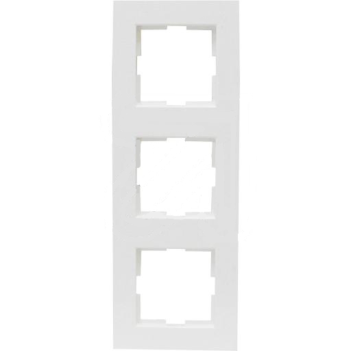 3er-Blende-99-300-02500 3-fach Außenrahmen Reinweiss Inlet 50x50mm Serie KARRE