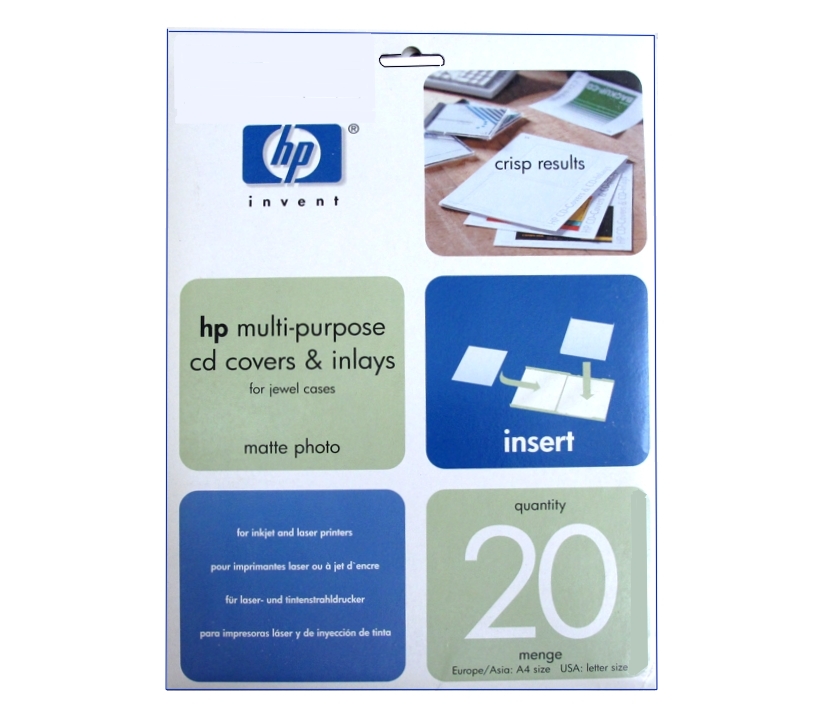 71-589-01160 DVD CD Cover & Inlay Einleger in Photo-Qualität Matt 20Blatt x A4