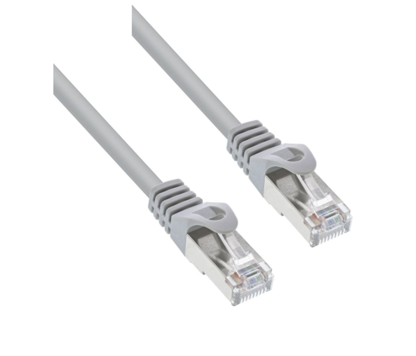 53-800-00090_cat6_lan_Kabel_grau 1m LAN Kabel Cat5e Patchkabel Grau SFUTP