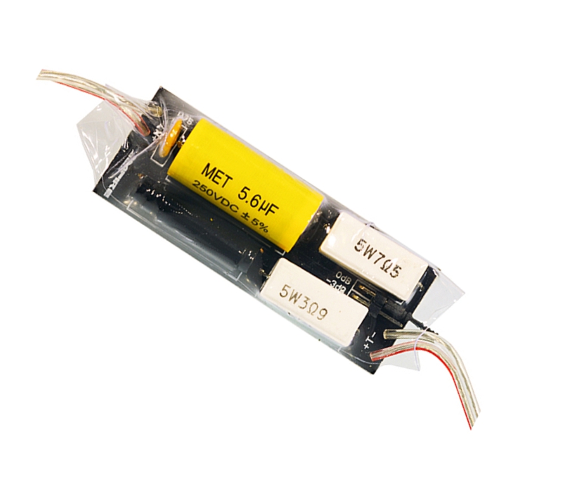 Hochton Weiche 4-Ohm oder 8-Ohm 250Watt ab 3300Hz 12dB Kabelweiche