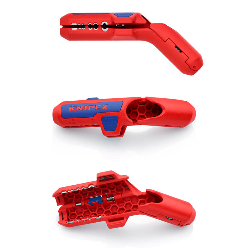 Abisoliermesser Kabelmesser Entmanteler ERGOSTRIP 4-in-1 für NYM für 8-13mm Koaxial- Rund- und Datenkabel