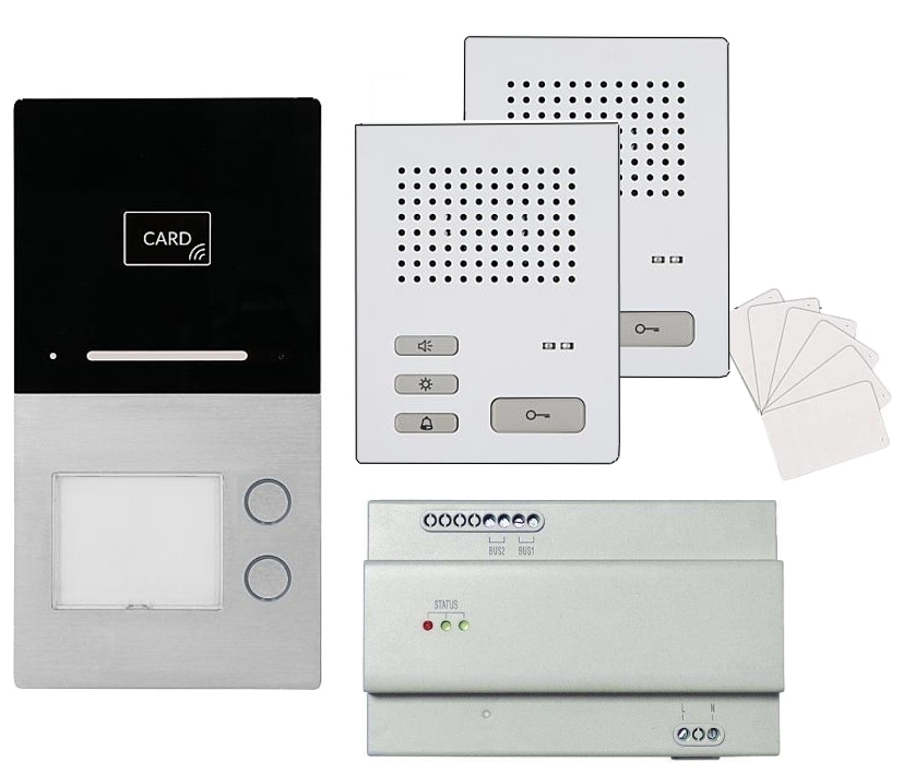 VILLA_AUDIO_SET_2RL_2-Familien-Set_79-228-01670 Villa AIS-RL-2 Türsprechanlage ohne Kamera für 2-Familienhaus mit 2x Innensprechstelle