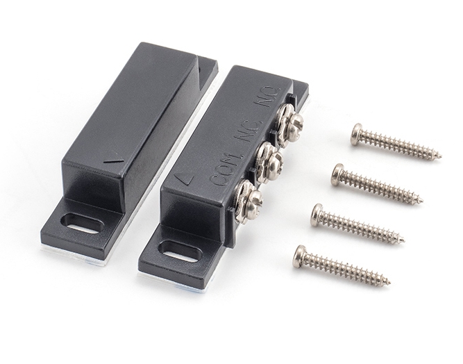 Magnetkontakt Reedkontakt NC-NO Wechslerkontakt 55x14mm Schwarz Reedschalter