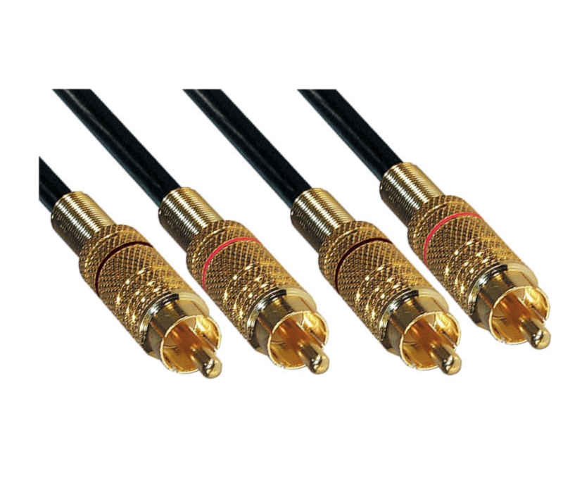 1,5m Cinchkabel Stereo vergoldete Metallstecker MTQ