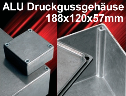 Aluminiumgehaeuse_-52-625-00581 Metallgehäuse 188x120x57mm IP54 Aluminium extra starke Wandung EMC-Performance