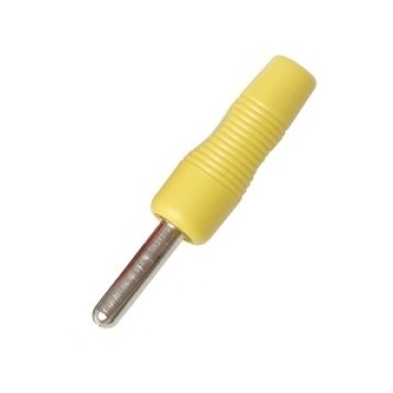 39-850-00021-gelb-2012 4mm Bananenstecker Hartplastik Gelb