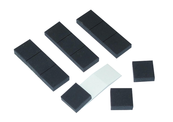 52-625-00041-geraetefuesse-10x10mm-b10 Gerätefüße selbstklebende Füße 10x10mm 12Stück Pack