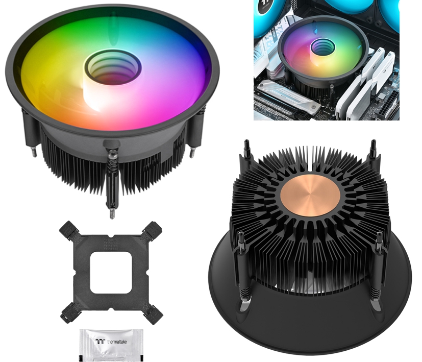 CPU Kühler mit Lüfter RBG LED zu Intel LGA1851 LGA1700 LGA1200 LGA115x für CPU i3 i5 i7 i9 bis 165W TDP