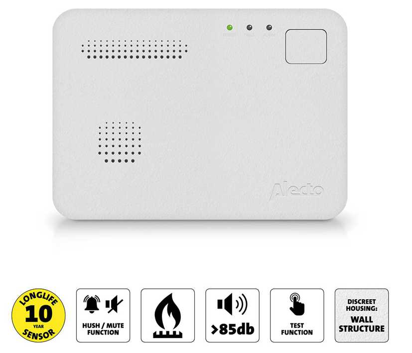 Kohlenmonoxid Melder CO Melder Gasmelder Alecto COA Gaswarngerät  EN50291
