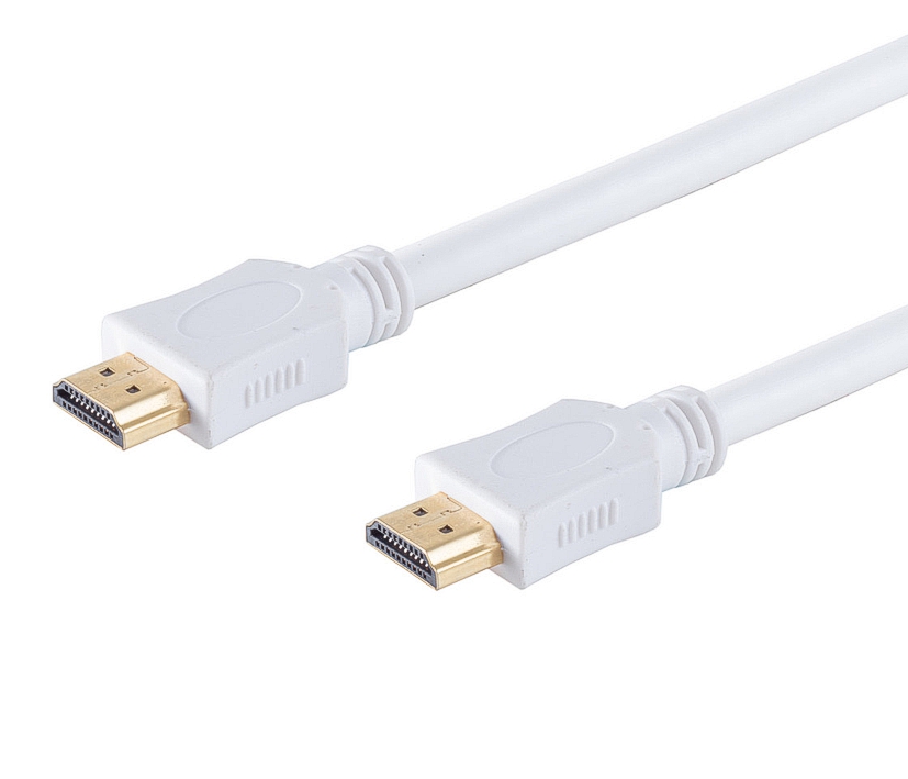 10m HDMI Kabel Weiss geeignet von FullHD bis 4K Auflösung HEAC