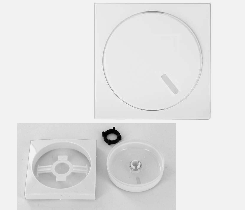 99-300-03016_Drehknopf_Balance55_Klein_BJs0RJPAt6H4axy Dimmerknopf mit Blende 55x55mm Reinweiss Balance55 für 6mm Achse