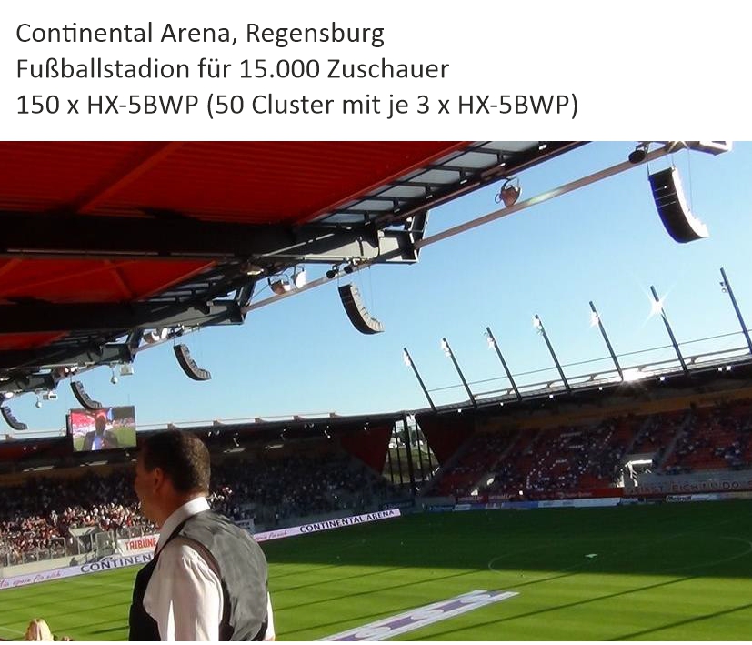 Kompaktarray 4er für den Innen-Außeneinsatz 600W 8-Ohm HX5BWP schwarz