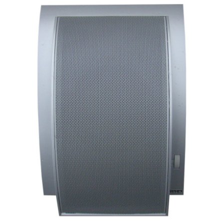 88-500-00575-WL6-Silber-22 Design Wandlautsprecher mit Regler 10W mit ELA Trafo 312x210mm Silber