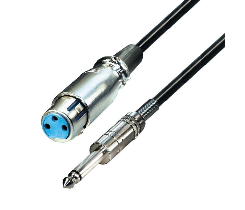 5m XLR Klinke Kabel 6,3mm Klinke auf XLR Kupplung geschirmt NF